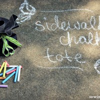 Drawstring Pouch Tutorial – No-Sew Sidewalk Chalk Tote!
