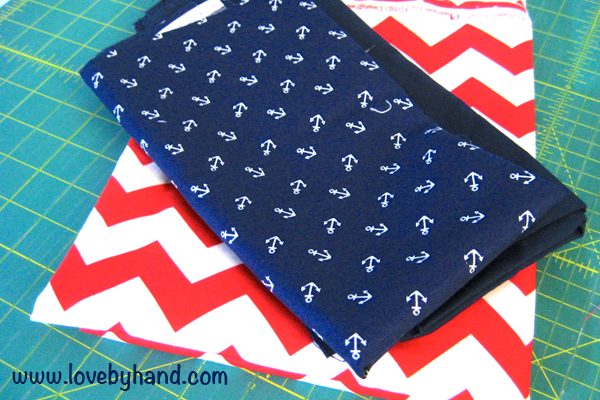 Seriously in love with the anchor fabric! anchor fabric