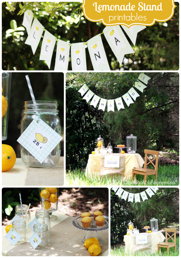 Free Lemonade Stand printables. This is too adorable! Must do a lemonade stand with the littles ASAP! lemonade stand printables