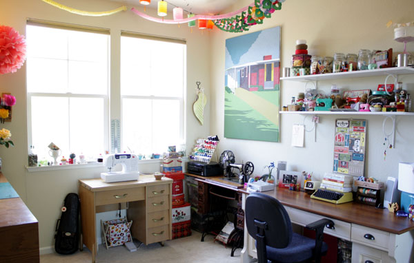 colorful craft room