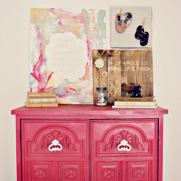 pink armoire