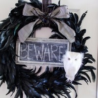 simple halloween wreath