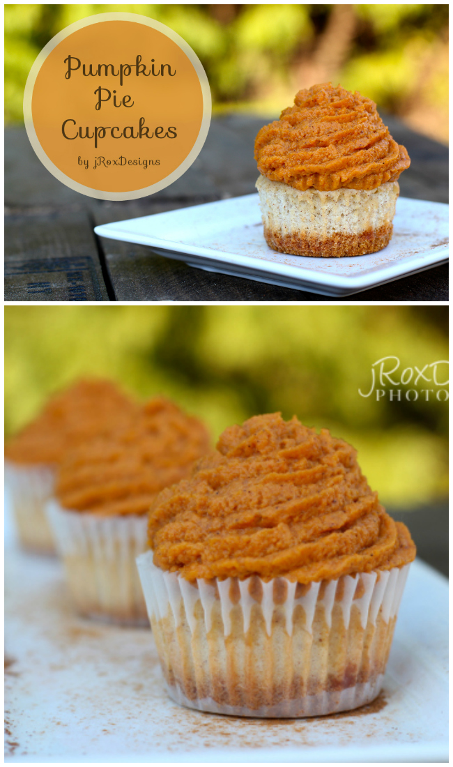 Pumpkin Pie Cupcakes recipe. These are simply delicious! Pumpkin pie in your hand. 