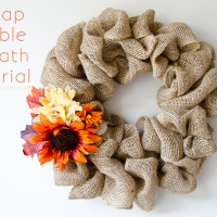 burlap bubble wreath