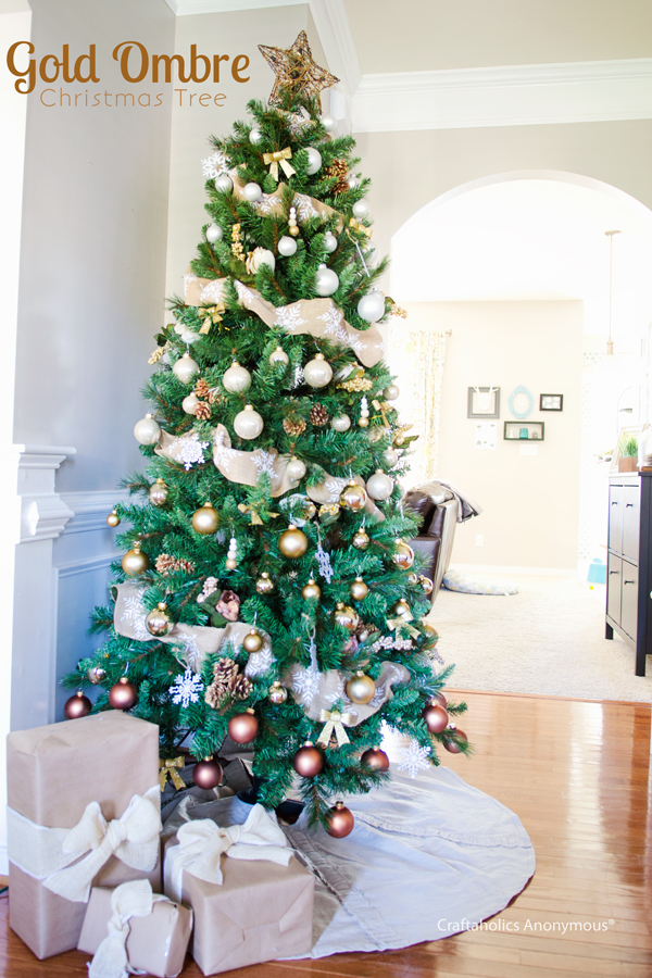 gold ombre christmas tree