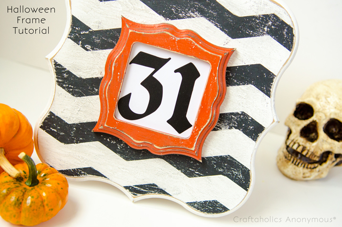 Halloween craft idea. check out the cool technique she used for the distressing halloween craft