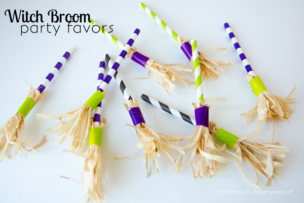 witch broom party favors