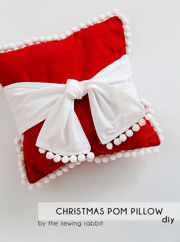 how to sew a pom pom pillow