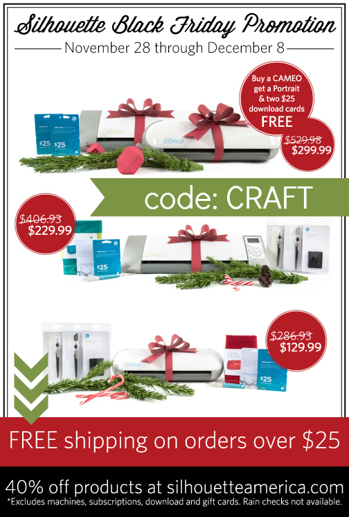 Silhouette black friday deals details + secret link silhouette black friday deals