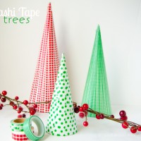 holiday washi tape trees