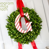 DIY monogram christmas wreath