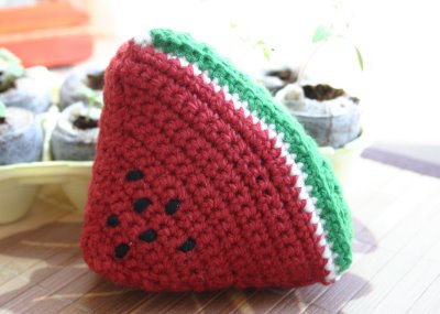 crocheted play food