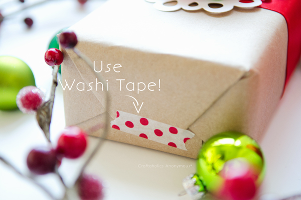 use washi tape to wrap gifts instead of boring clear tape. umm, brilliant!! washi tape craft