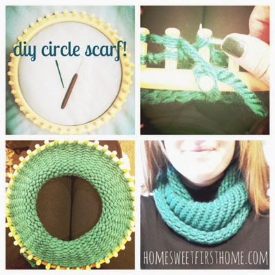 DIY Knitted Circle Scarf