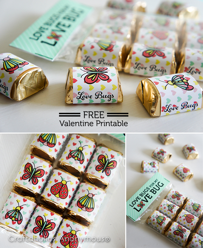 Love Bug FREE Valentine Printabe on www.craftaholicsanonymous.com #freeprintable #valentineprintable #valentine