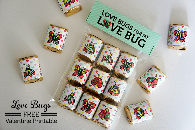 Love Bug FREE Valentine Printabe on www.craftaholicsanonymous.com #freeprintable #valentineprintable #valentine