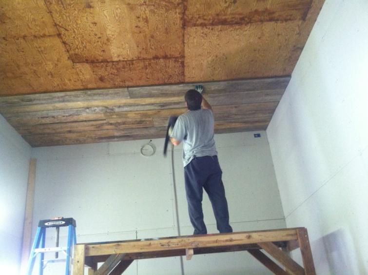 how to add a wood ceiling
