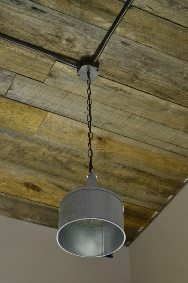 wood ceiling diy