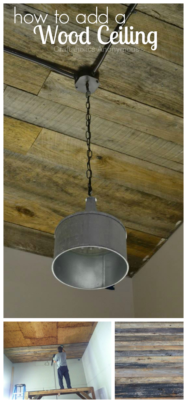 DIY wood ceiling