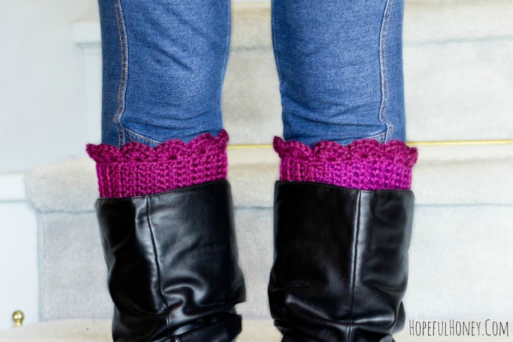 how to make scalloped boot cuffs
