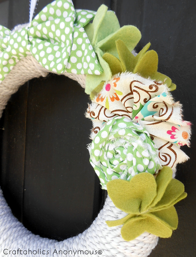 St. Patrick's Day wreath on Craftaholics Anonymous