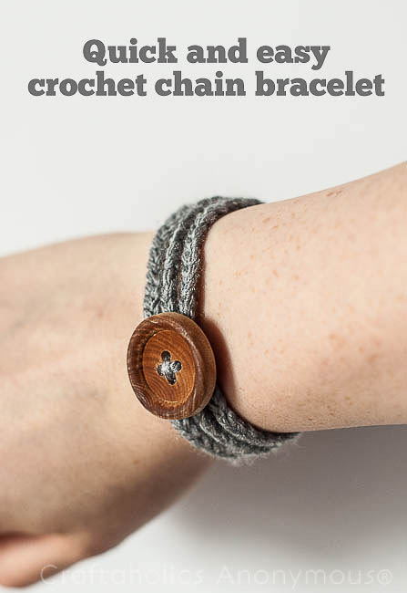 Quick and Easy Crochet Chain Bracelet