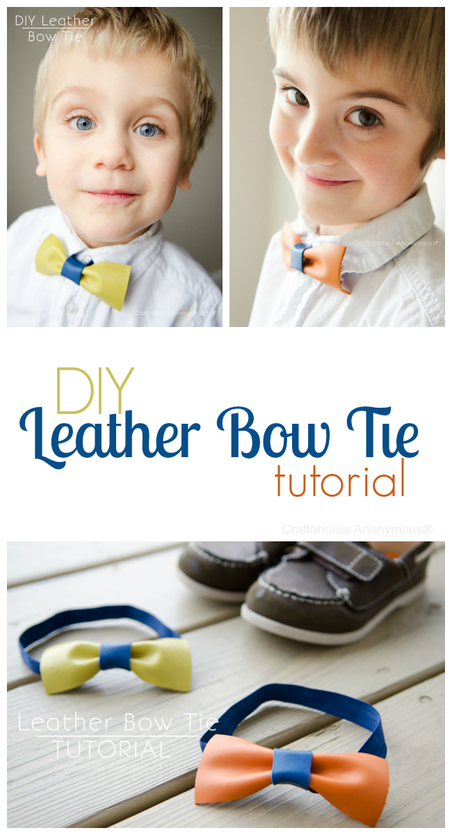 DIY leather bow ties