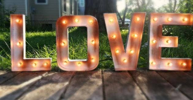love marquee sign