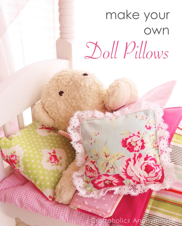 How to sew doll pillows tutorial