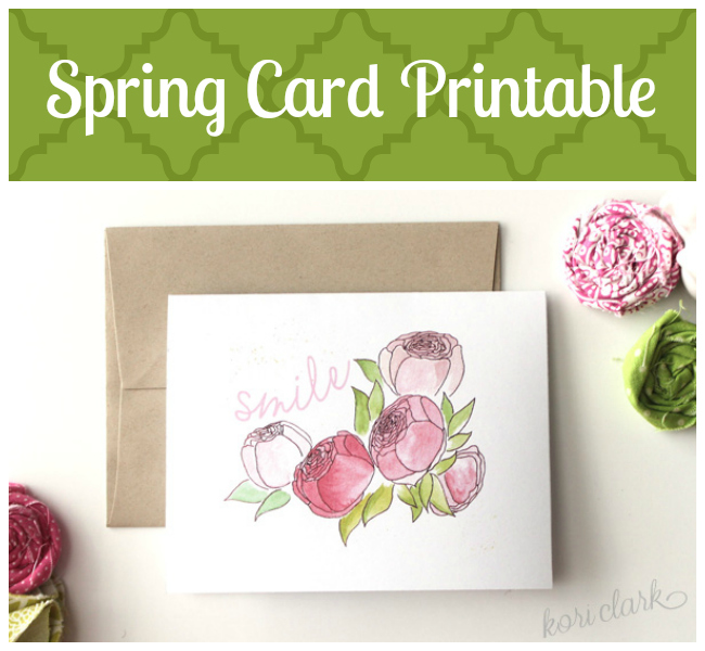 Free Spring printable card