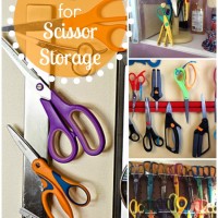 29 Scissor Storage Ideas - organization and storage tips for all your crafting scissors! #scissors #craftroom #organization