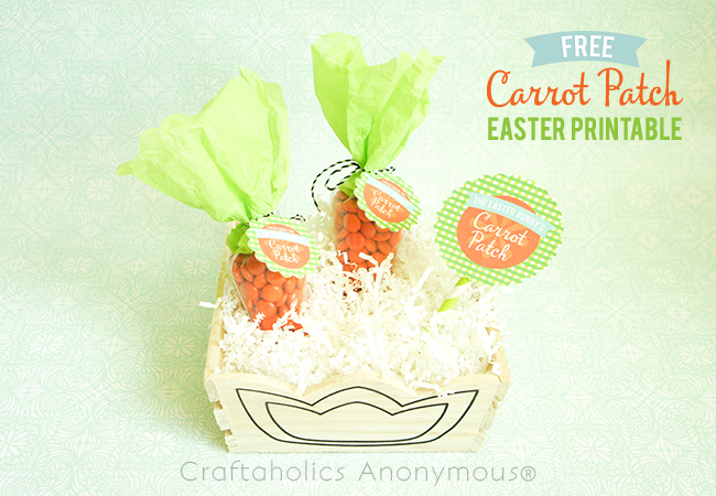 FREE Carrot Patch Easter Printables on Craftaholics Anonymous #freeprintables #Easterprintables #freeEasterprintables