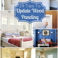 How to Update Wood Paneling - 29 Tips from crafters on giving your wood paneling a makeover!