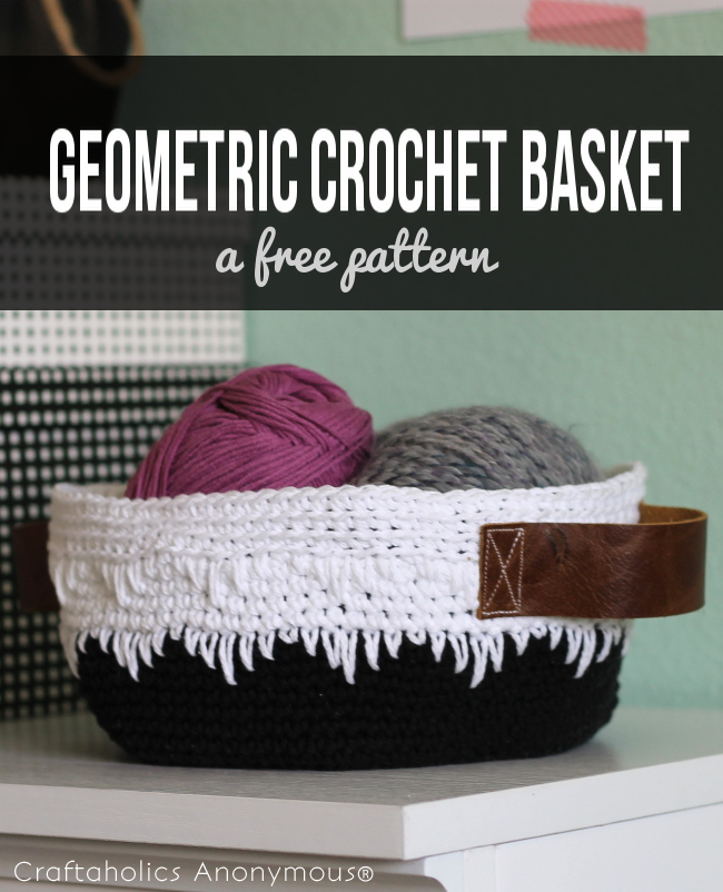 Free Geometric Crochet Basket Tutorial!