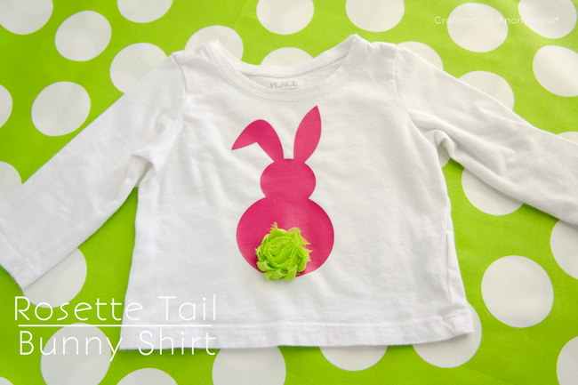 Easter Bunny shirt. Add a flower rosette for an adorable bunny tail! 