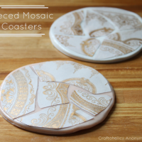 Make your own custom pieced mosaic coasters