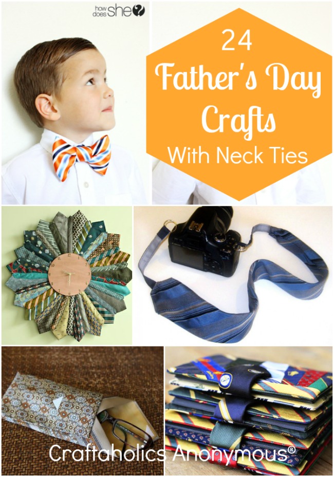 Neck tie craft ideas. Perfect for Father's Day!