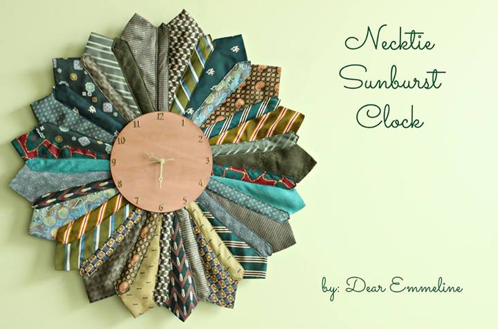 necktie sunburst clock