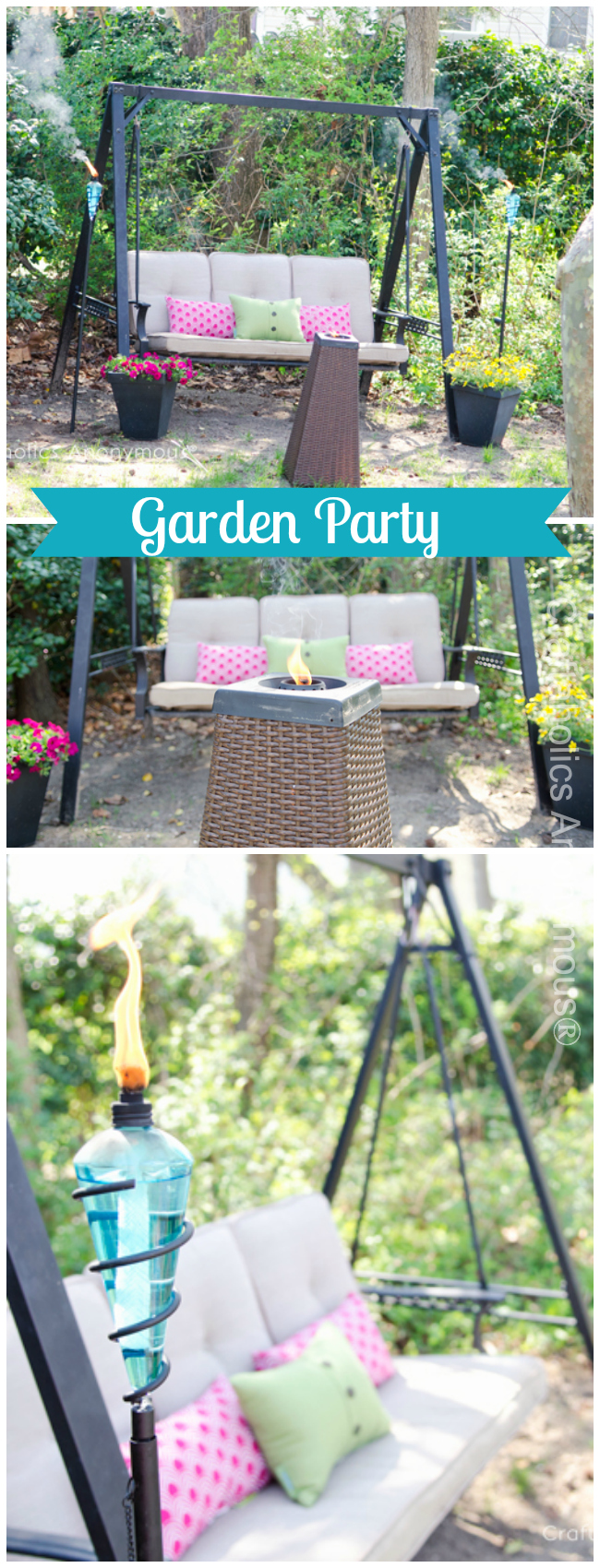 garden party collage
