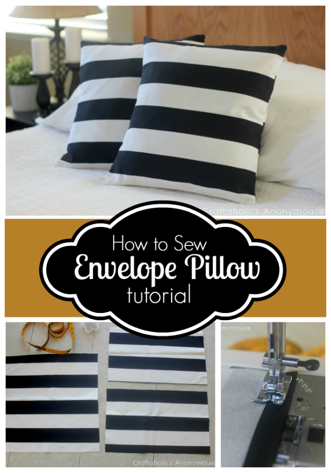 how to sew envelop pillow