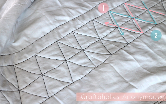 how to quilt - love the geometric design! 