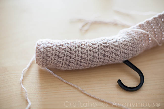 crochet baby hanger