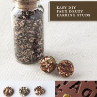 Easy DIY Druzy Stud Earrings