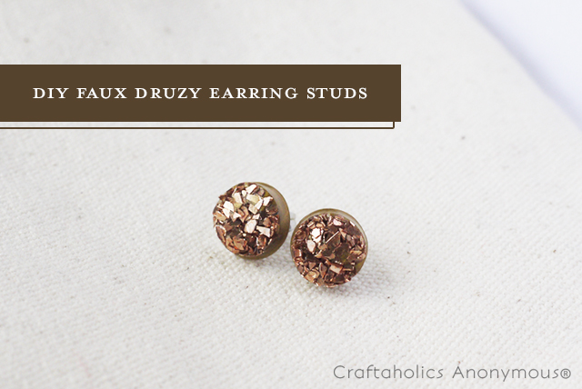 How to Make Druzy Stud Earrings. So unique and pretty!