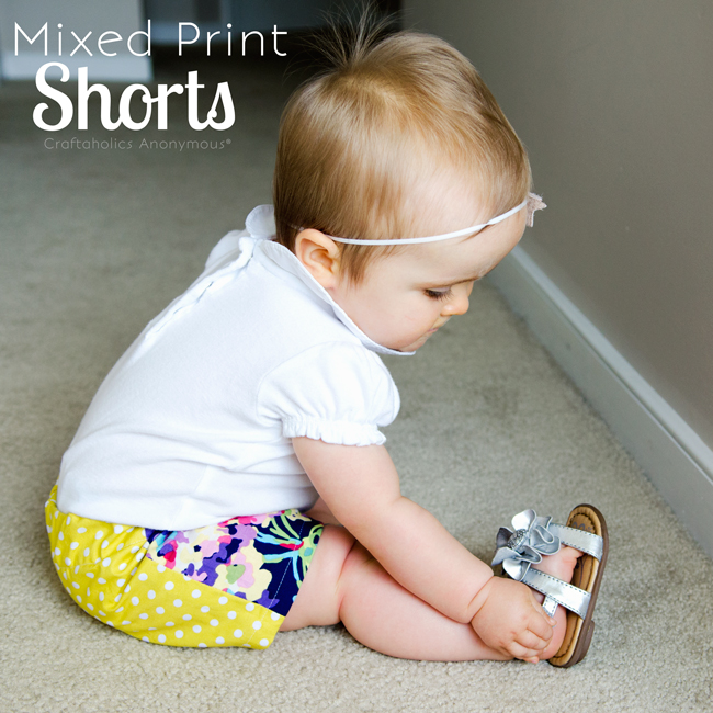 mixed print shorts. so so so cute!