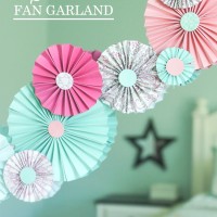 Summer Fan Garland on www.craftaholicsanonymous.com #summergarland #summercraft