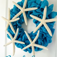 Summer burlap wreath