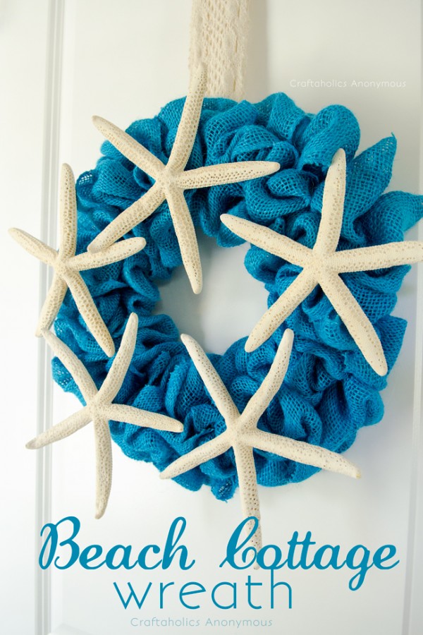 Summer burlap wreath