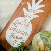 DIY Pineapple Sign + Silhouette Challenge