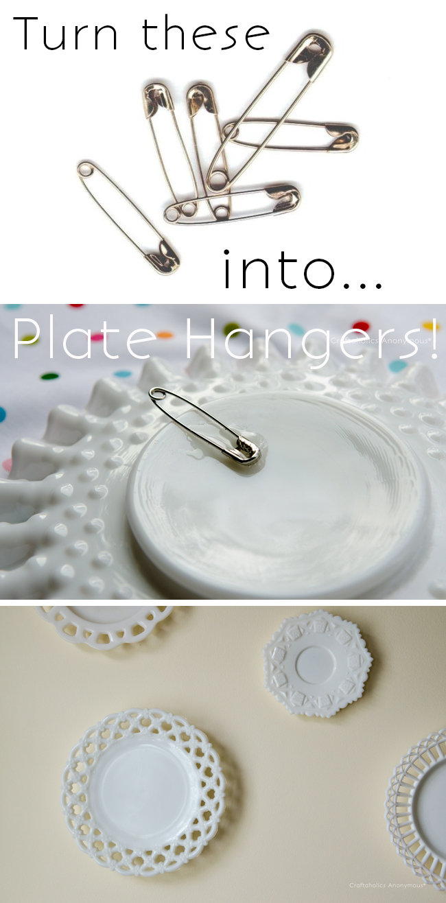 Turn safety pins into Plate Hangers!